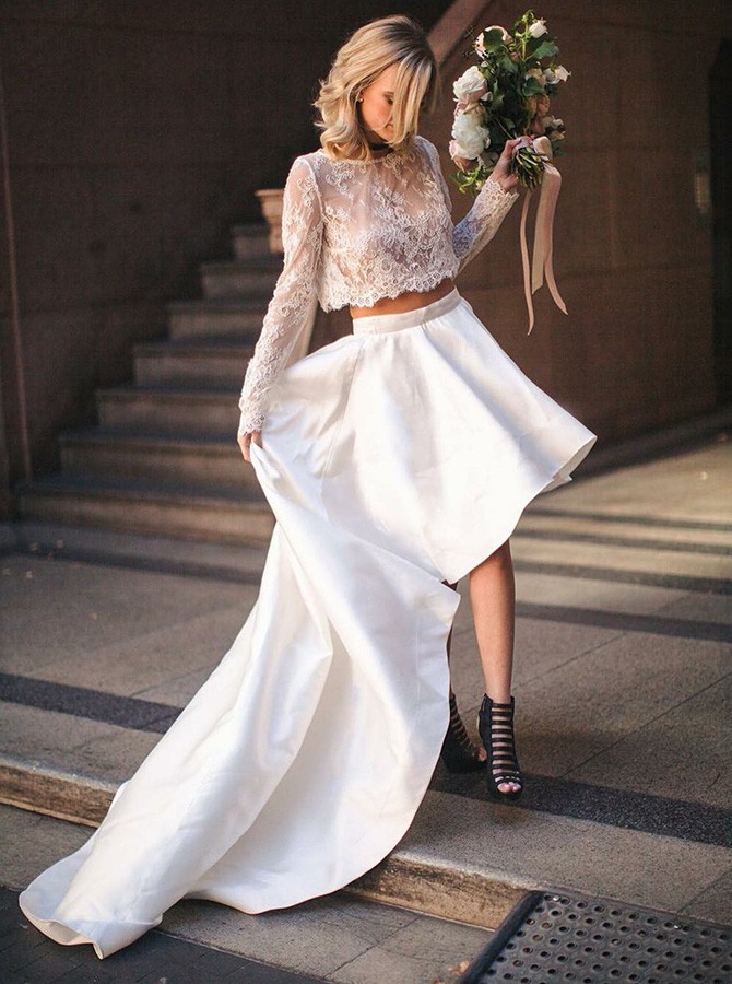 High low cut wedding dresses best sale