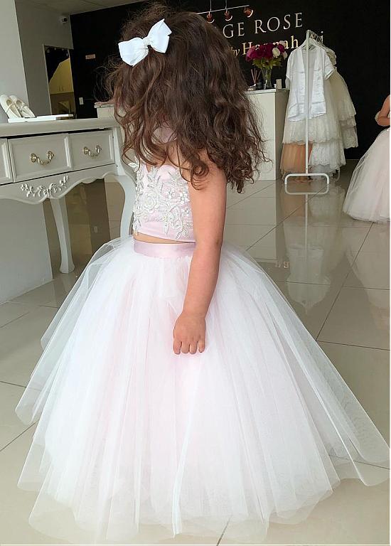 Two piece flower girl on sale dress